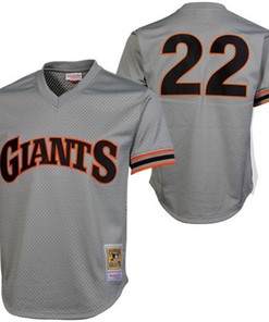 Mitchell & Ness Will Clark San Francisco Giants 1989 Authentic Cooperstown Collection Batting Practice Jersey - Gray Mlb