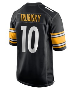 Mitchell Trubisky 10 Pittsburgh Steelers Game Jersey - Black