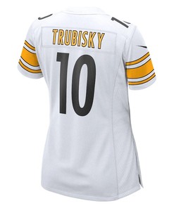 Mitchell Trubisky 10 Pittsburgh Steelers Women's Game Player Jersey - White