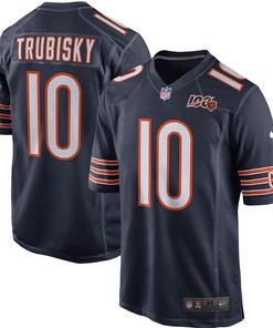 Mitchell Trubisky Chicago Bears Nike 100th Season Game Jersey - Navy