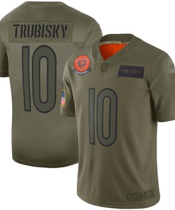 Mitchell Trubisky Chicago Bears Nike Youth 2019 Salute To Service Game Jersey - Olive