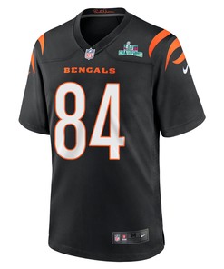 Mitchell Wilcox 84 Cincinnati Bengals Super Bowl LVII Champions Men Game Jersey - Black