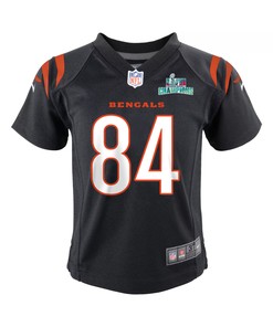 Mitchell Wilcox 84 Cincinnati Bengals Super Bowl LVII Champions Youth Game Jersey - Black
