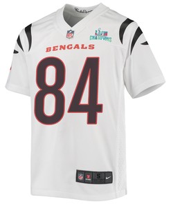 Mitchell Wilcox 84 Cincinnati Bengals Super Bowl LVII Champions Youth Game Jersey - White