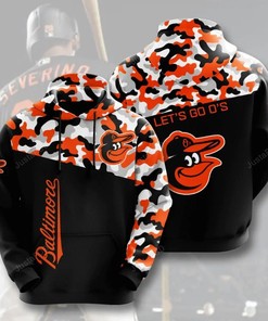 Mlb Baltimore Orioles 3D Hoodie Zip Hoodie Style 02