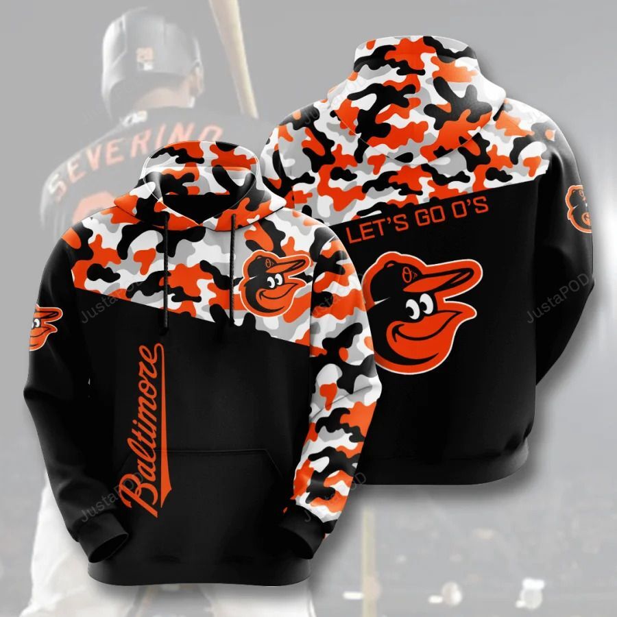 Mlb Baltimore Orioles 3D Hoodie Zip Hoodie Style 02