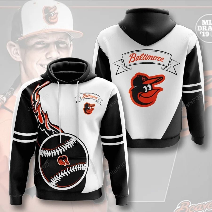 Mlb Baltimore Orioles 3D Hoodie Zip Hoodie Style 03
