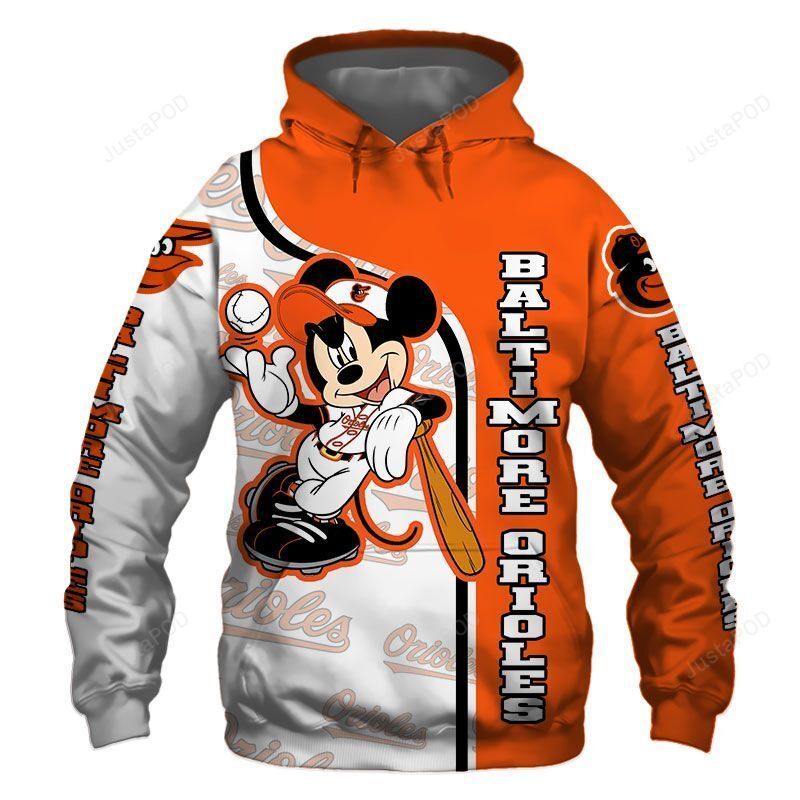 Mlb Baltimore Orioles 3D Hoodie Zip Hoodie Style 09