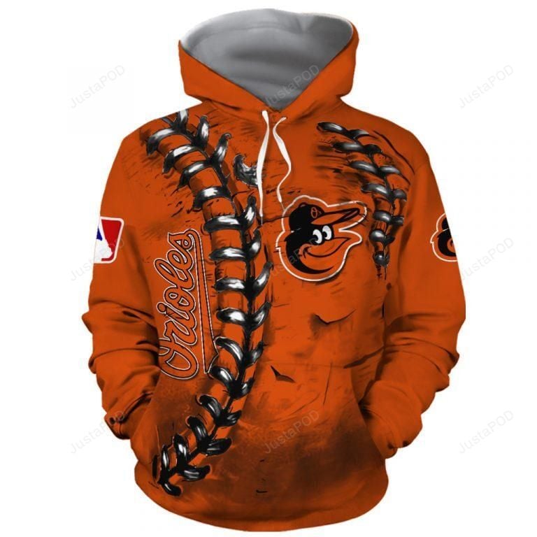 Mlb Baltimore Orioles 3D Hoodie Zip Hoodie Style 12