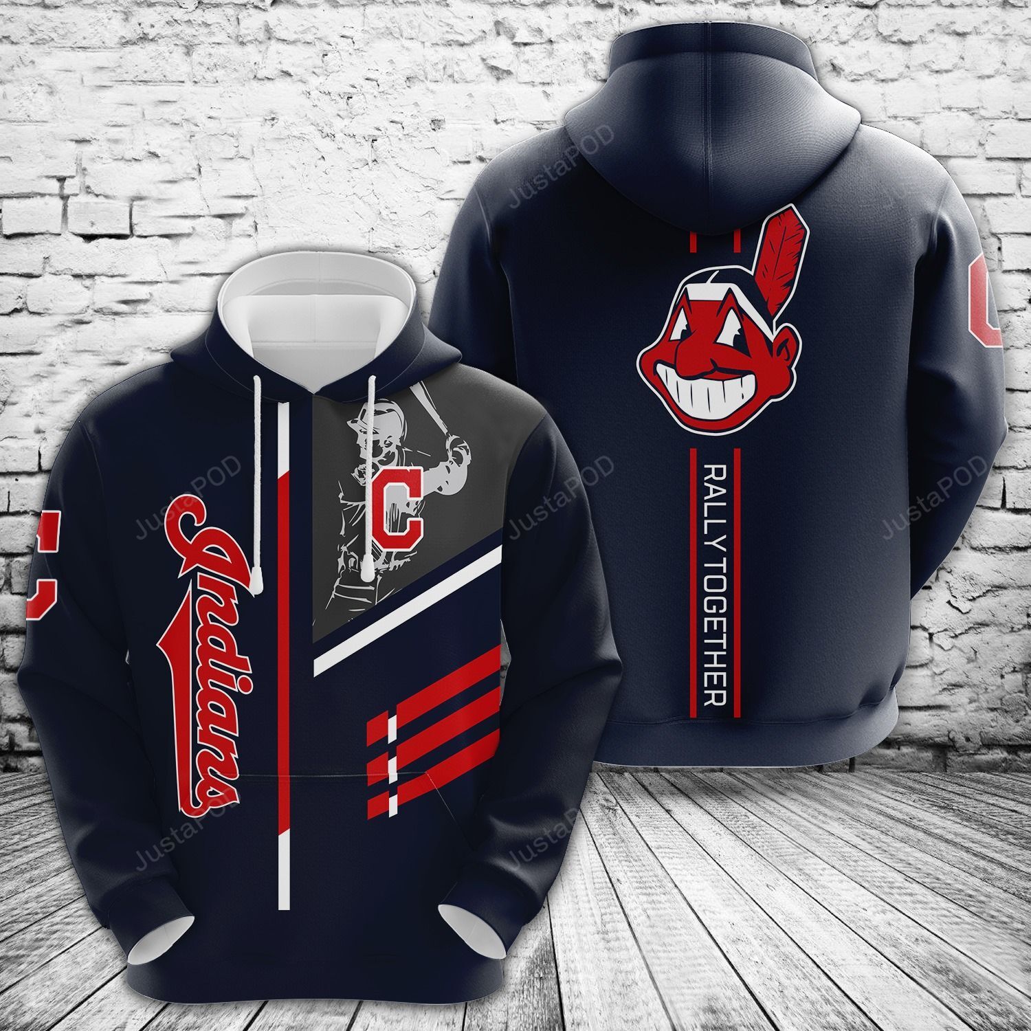 Mlb Cleveland Indians 3D Hoodie Zip Hoodie Style 04