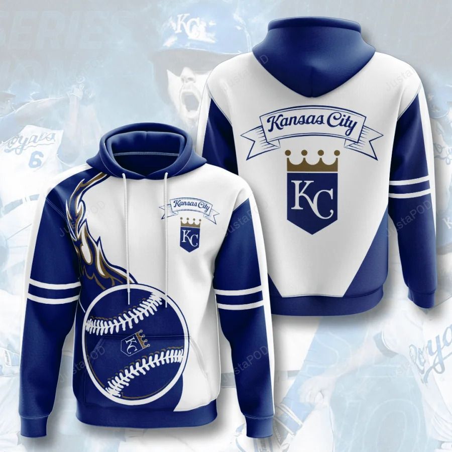 Mlb Kansas City Royals 3D Hoodie Zip Hoodie Style 08