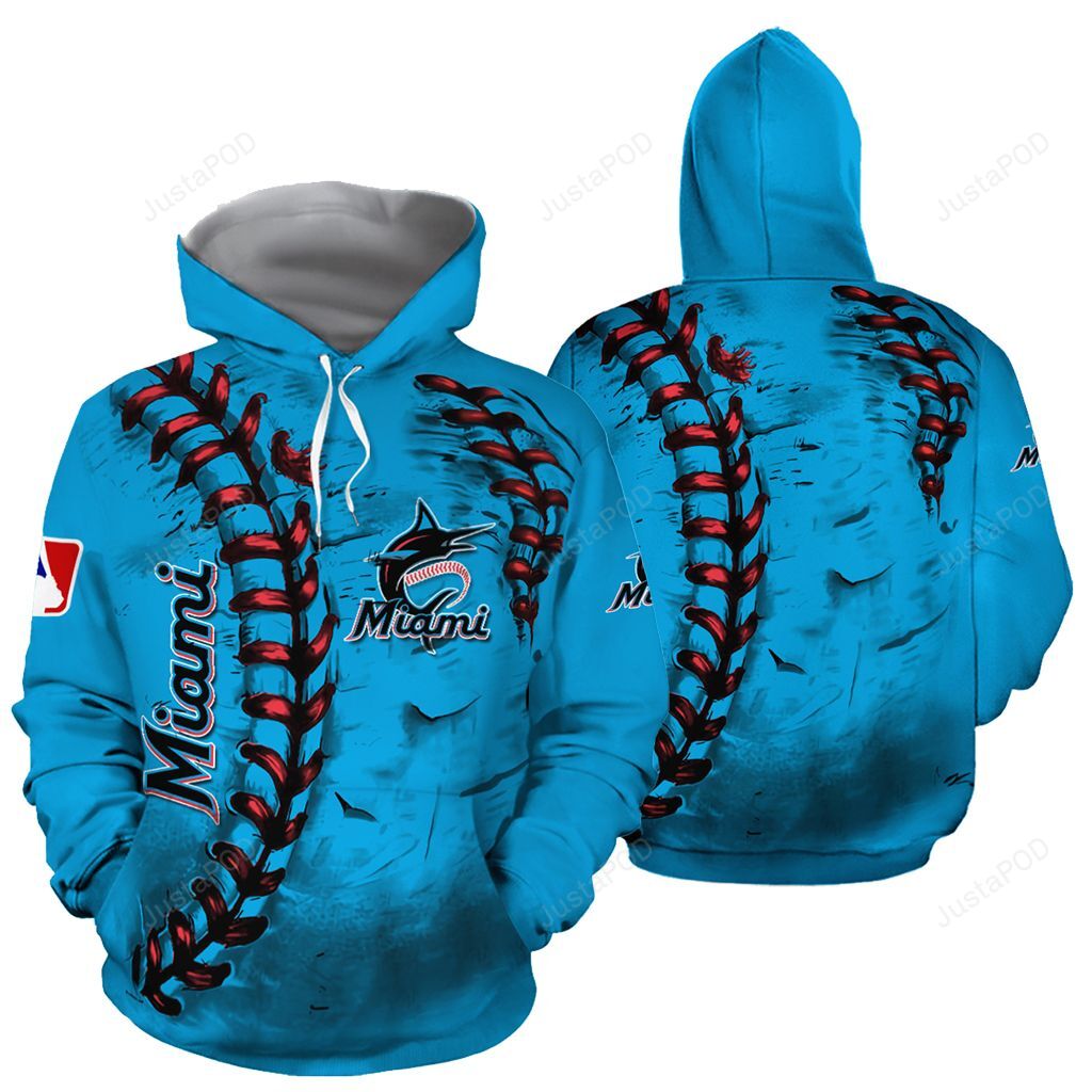 Mlb Miami Marlins 3D Hoodie Zip Hoodie Style 09