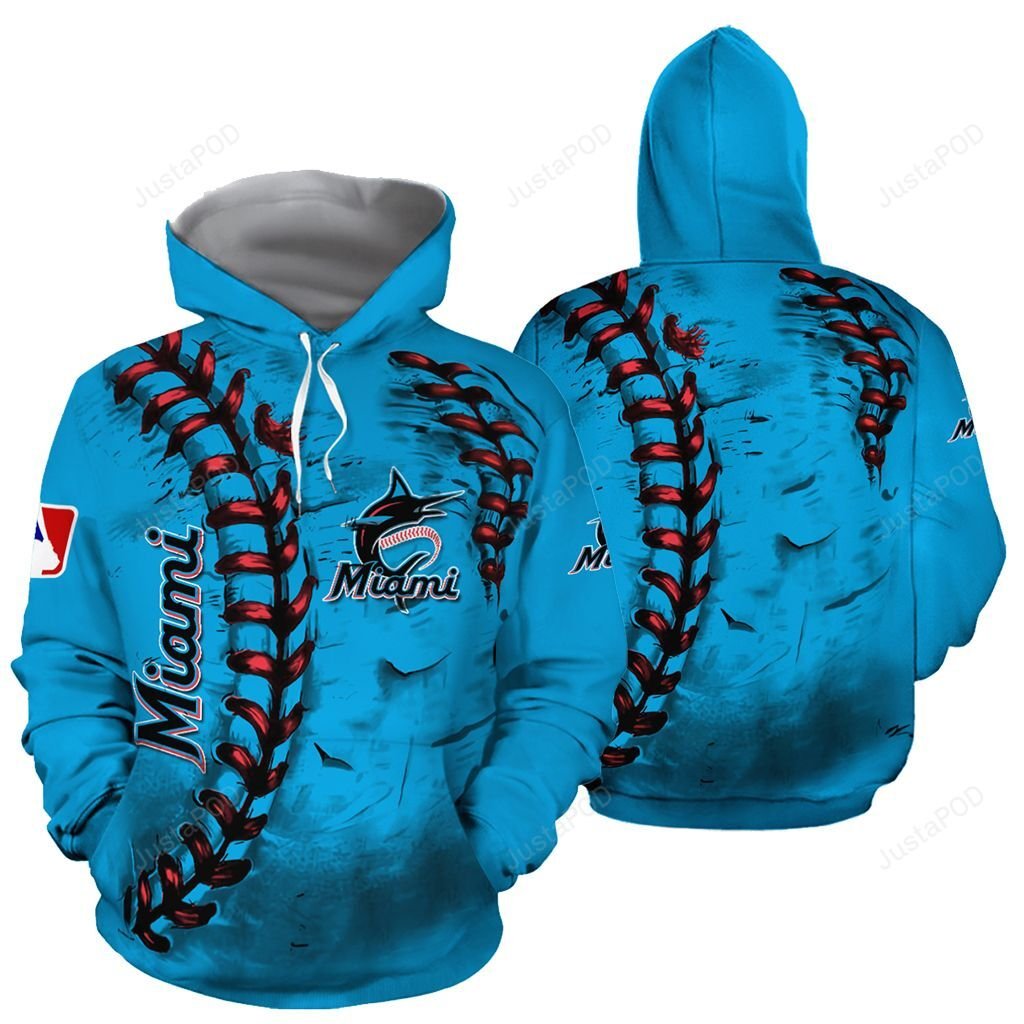 Mlb Miami Marlins 3D Hoodie Zip Hoodie Style 09