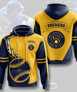 Mlb Milwaukee Brewers 3D Hoodie Zip Hoodie Style 03