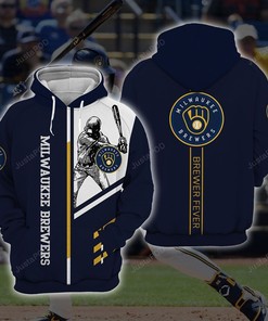 Mlb Milwaukee Brewers 3D Hoodie Zip Hoodie Style 05