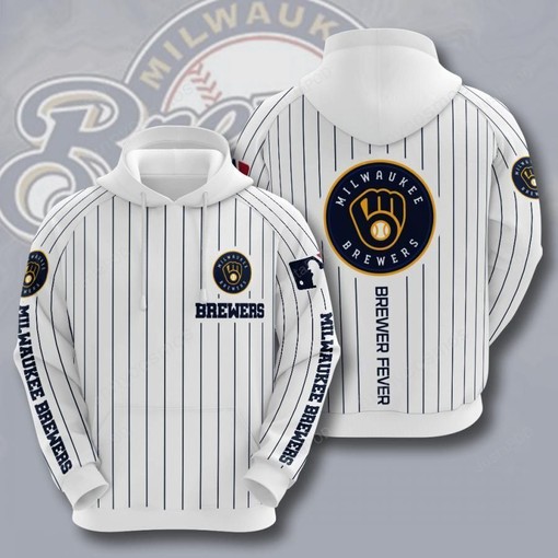 Mlb Milwaukee Brewers 3D Hoodie Zip Hoodie Style 09