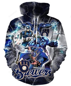 Mlb Milwaukee Brewers 3D Hoodie Zip Hoodie Style 10