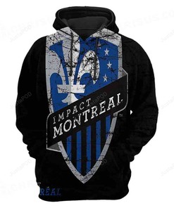 Mls Montreal Impact 3D Hoodie Zip Hoodie Style 02