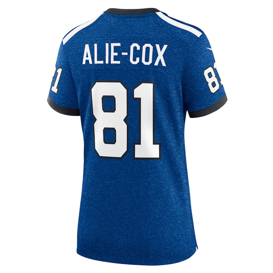Mo Alie Cox 81 Indianapolis Colts Indiana Nights Alternate Game Women Jersey - Royal