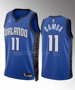 Mo Bamba 11 2022-23 Orlando Magic Blue Statement Edition Jersey Swingman