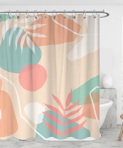 Modern Abstract Shapes Shower Curtain for Graduation or Father's Day Gift