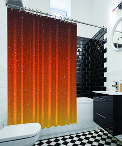 Modern Artwork Pink Green Abstract Fabric Shower Curtain for Bathroom - Bathroom Decor