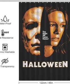 Modern Style Michael Myers Halloween Bathroom Shower Curtain