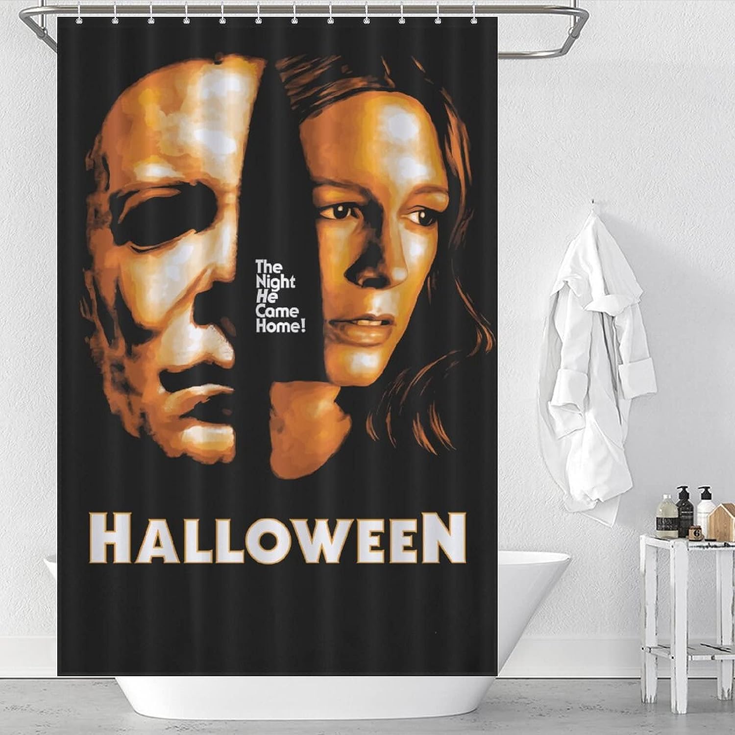 Modern Style Michael Myers Halloween Bathroom Shower Curtain