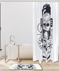 Monkey Animal Print Waterproof Shower Curtain for Bathroom