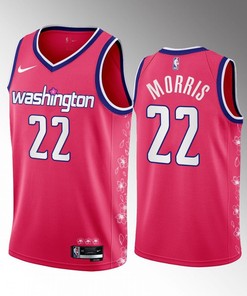 Monte Morris 22 2022-23 Washington Wizards Pink Cherry Blossom City Jersey Limited Edition