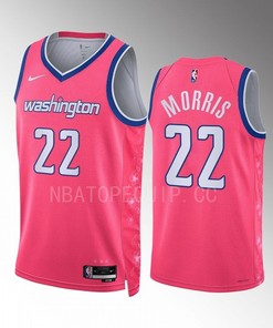Monte Morris 22 2022-23 Washington Wizards Pink City Edition Jersey Cherry Blossom