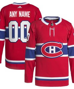 Montreal Canadiens Adidas Home Primegreen Authentic Pro Custom Jersey - Red Custom Jerseys Nhl