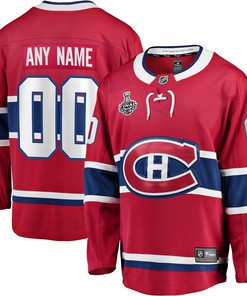 Montreal Canadiens Fanatics Branded Home 2021 Stanley Cup Final Bound Breakaway Custom Jersey - Red Custom Jerseys Nhl