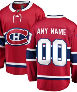 Montreal Canadiens Fanatics Branded Home Breakaway Custom Jersey - Red Custom Jerseys Nhl