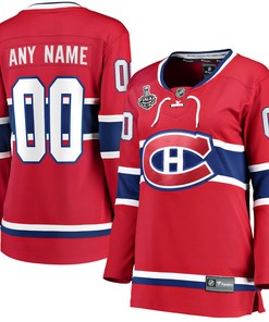 Montreal Canadiens Fanatics Branded Womens Home 2021 Stanley Cup Final Bound Breakaway Custom Jersey - Red Custom Jerseys Nhl