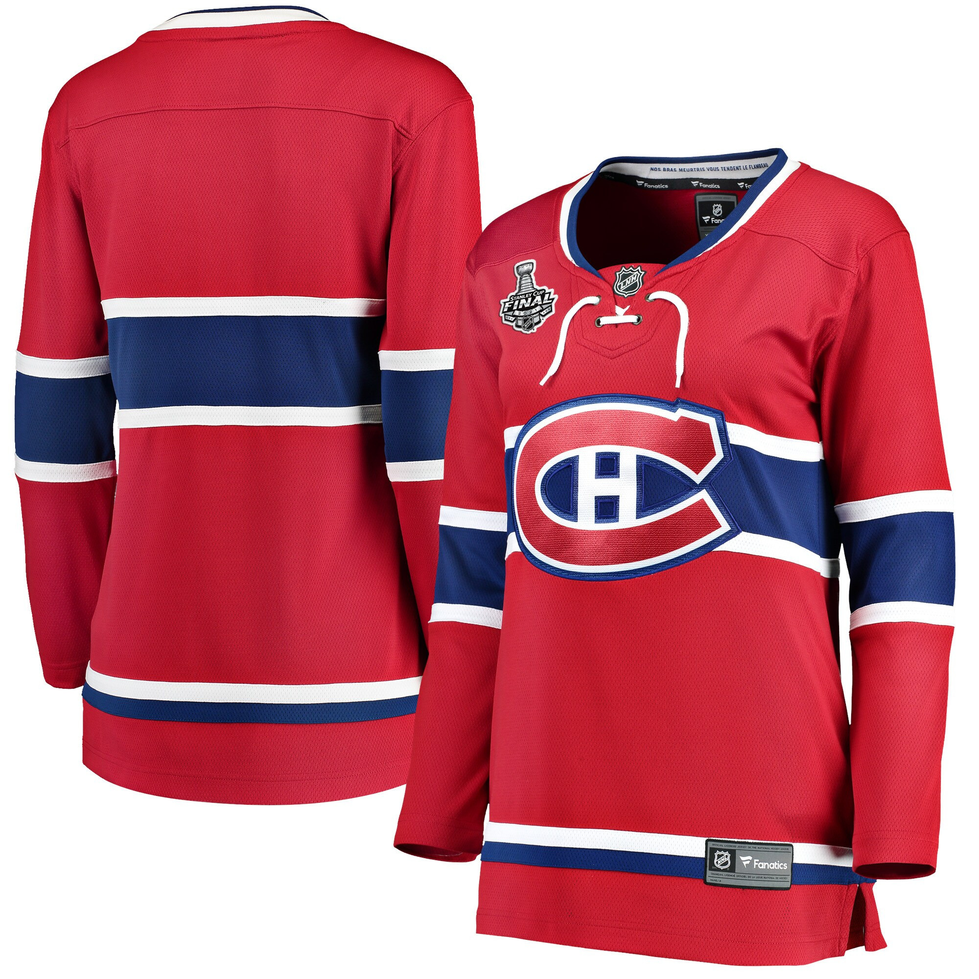 Montreal Canadiens Fanatics Branded Womens Home 2021 Stanley Cup Final Bound Breakaway Jersey - Red Nhl