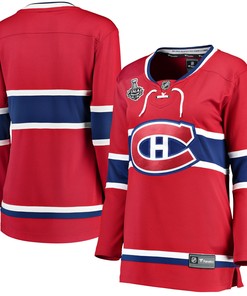 Montreal Canadiens Fanatics Branded Womens Home 2021 Stanley Cup Final Bound Breakaway Jersey - Red Nhl