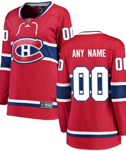 Montreal Canadiens Fanatics Branded Womens Home Breakaway Custom Jersey - Red Custom Jerseys Nhl
