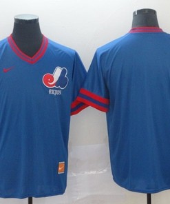 Montreal Expos Blue Mlb Personalized Retro Classic Throwback Jersey