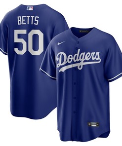 Mookie Betts 50 Los Angeles Dodgers Alternate Player Name Men Jersey - Royal Jersey