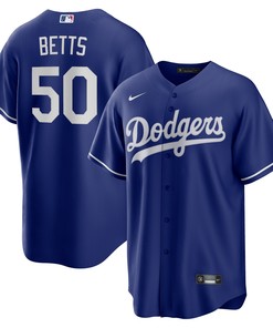 Mookie Betts Los Angeles Dodgers Alternate Replica Player Name Jersey Royal Mlb