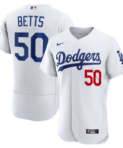 Mookie Betts Los Angeles Dodgers Home Authentic Player Jersey White Mlb