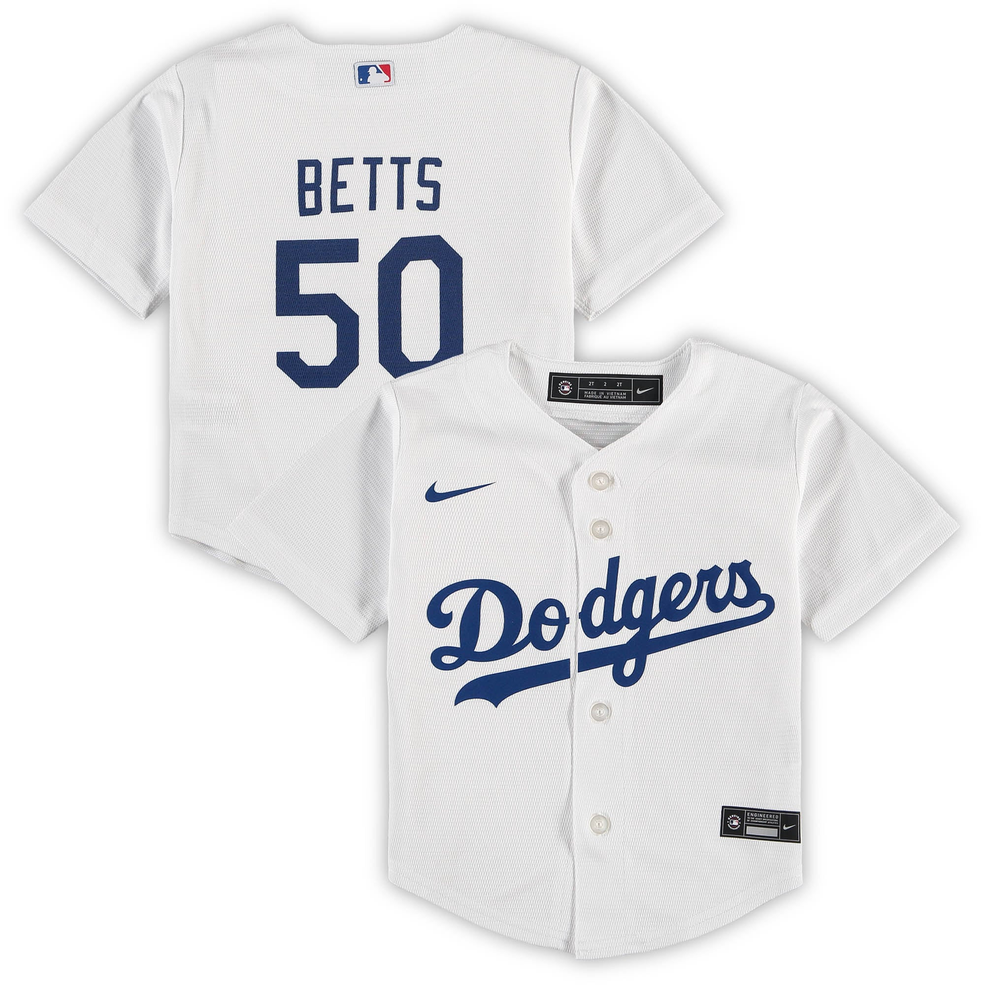 Mookie Betts Los Angeles Dodgers Toddler Home Replica Player Jersey - White Mlb Ver 1