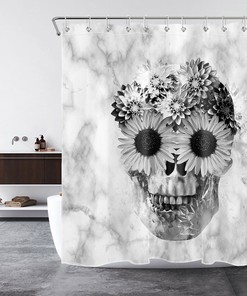 Moon Phase and Starry Sky Shower Curtain - Mystic Bathroom Decor