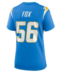 Morgan Fox Los Angeles Chargers Women's Player Game Jersey - Powder Blue