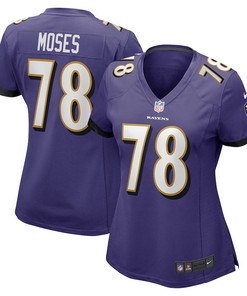 Morgan Moses 78 Baltimore Ravens Women's Game Player Jersey - Purple