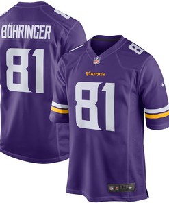 Moritz Bohringer 81 Minnesota Vikings Youth Team Color Game Jersey - Purple