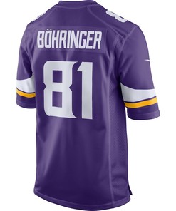 Moritz Bohringer 81 Minnesota Vikings Youth Team Color Game Jersey - Purple