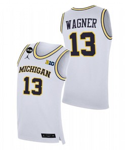 Moritz Wagner 13 Michigan Wolverines College Basketball BLM Men Jersey - White