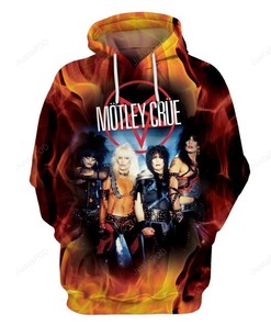 Motley Crue Style 3 3D Hoodie Zip Hoodie